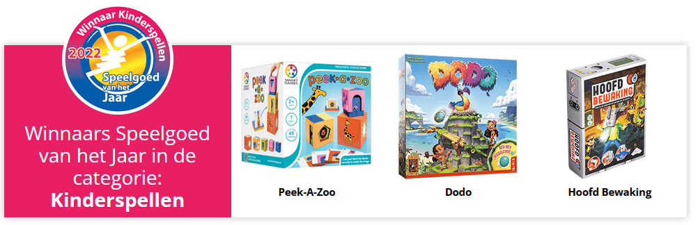 Winnaars Speelgoed van het Jaar 2022 in de categorie kinderspellen